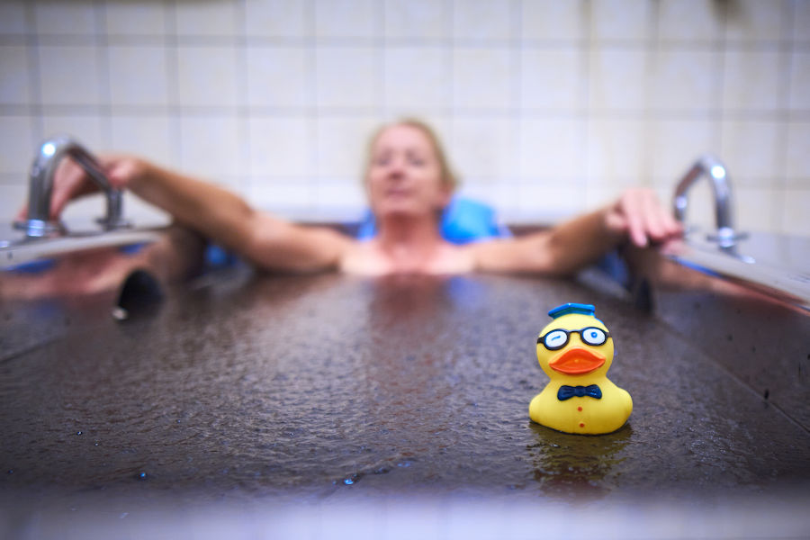 Moorbad mit Quietscheente Moorbad mit Quietscheente